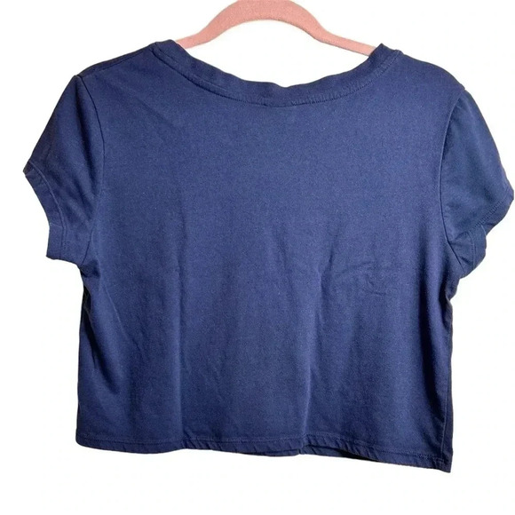 Dickies crop top tshirt, XL, navy blue with classic logo - Picture 7 of 8